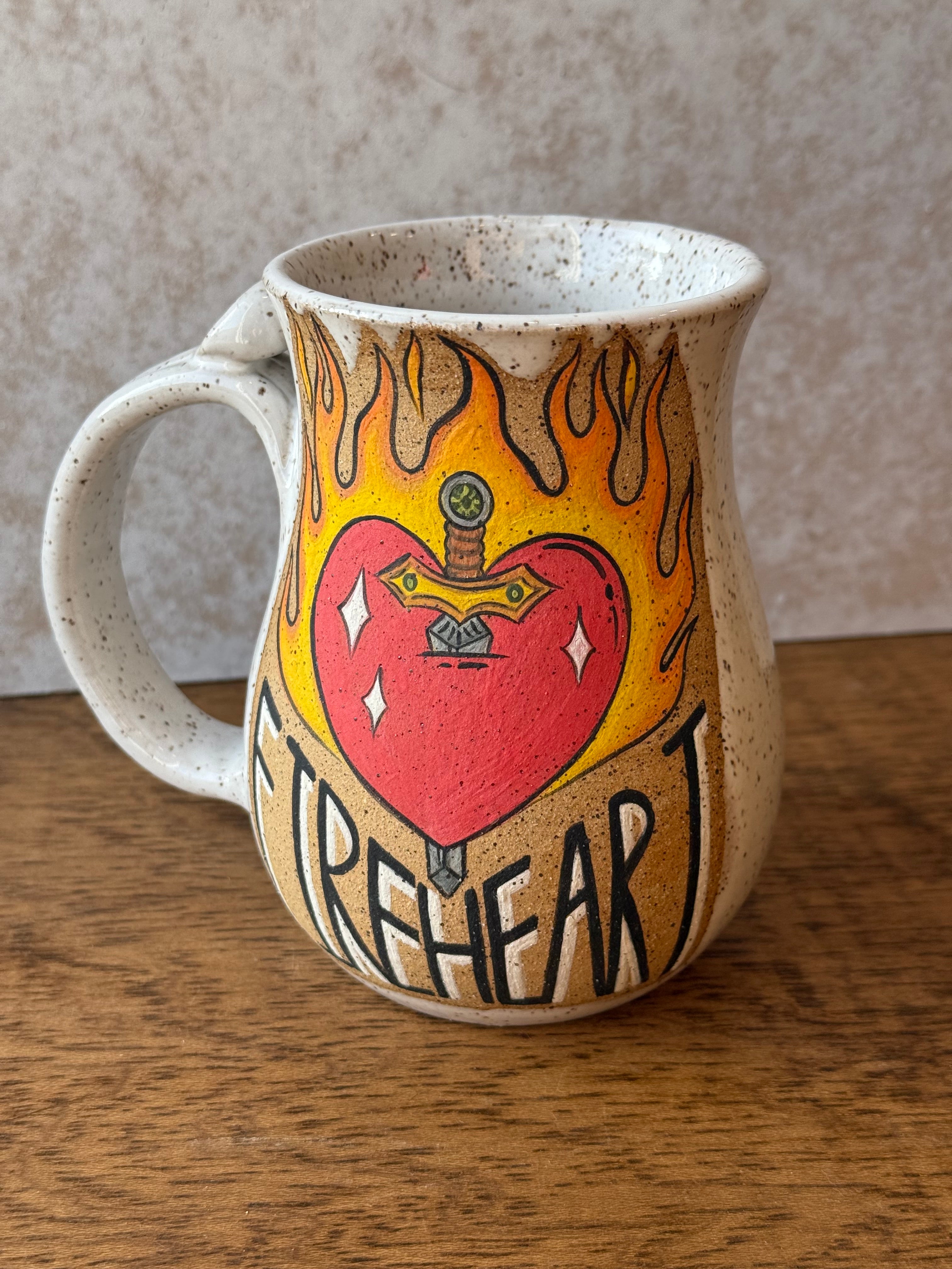 Fire heart Inspired Handled Mug Pre-order