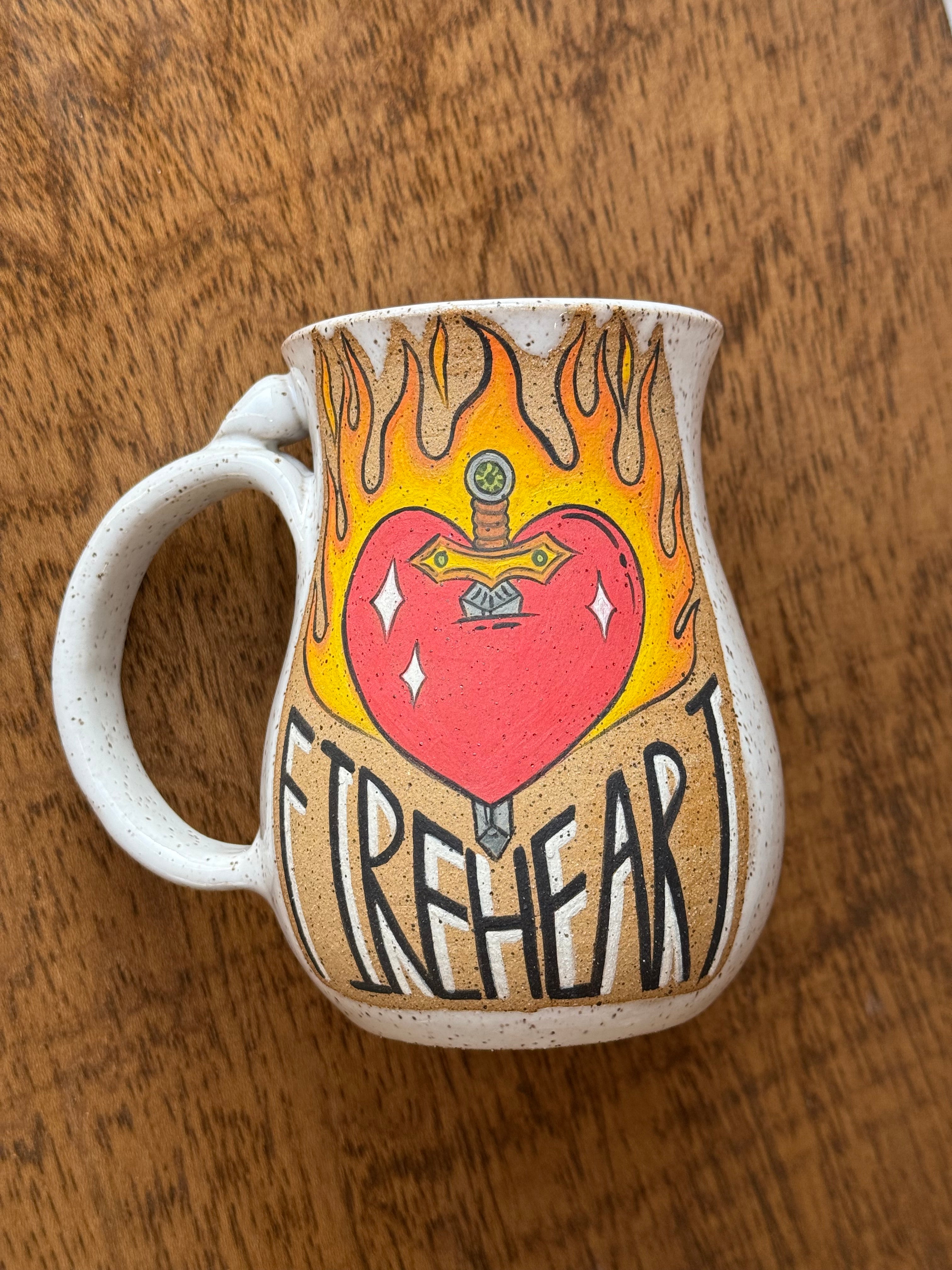 Fire heart Inspired Handled Mug Pre-order