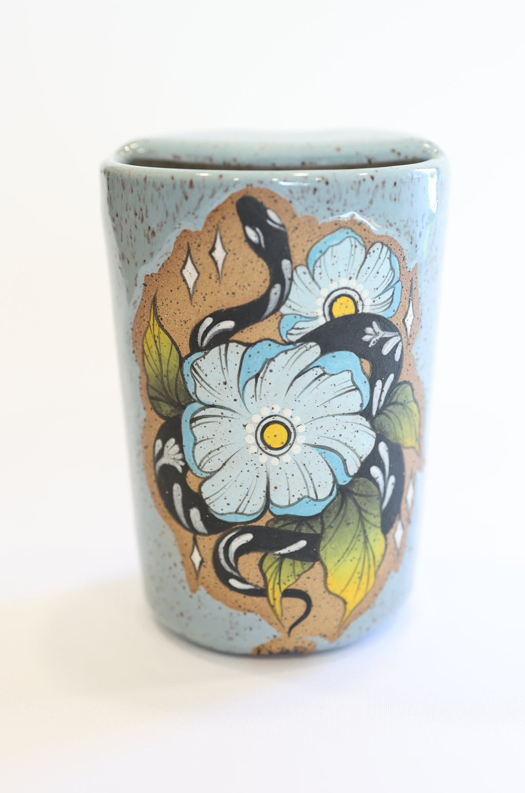 Floral Snake Travel Mug