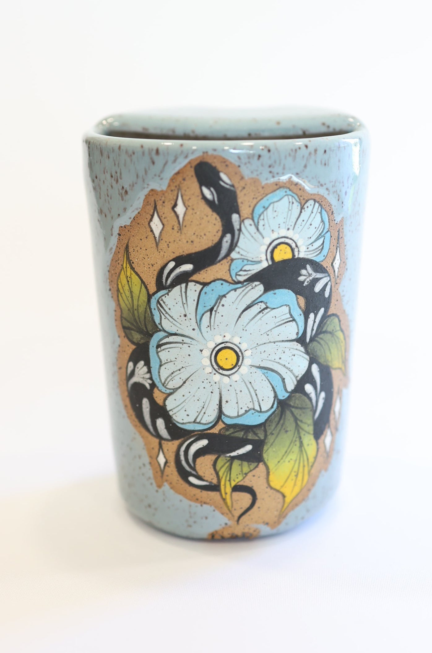Floral Snake Travel Mug