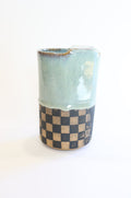 Green Checkered Travel Mug
