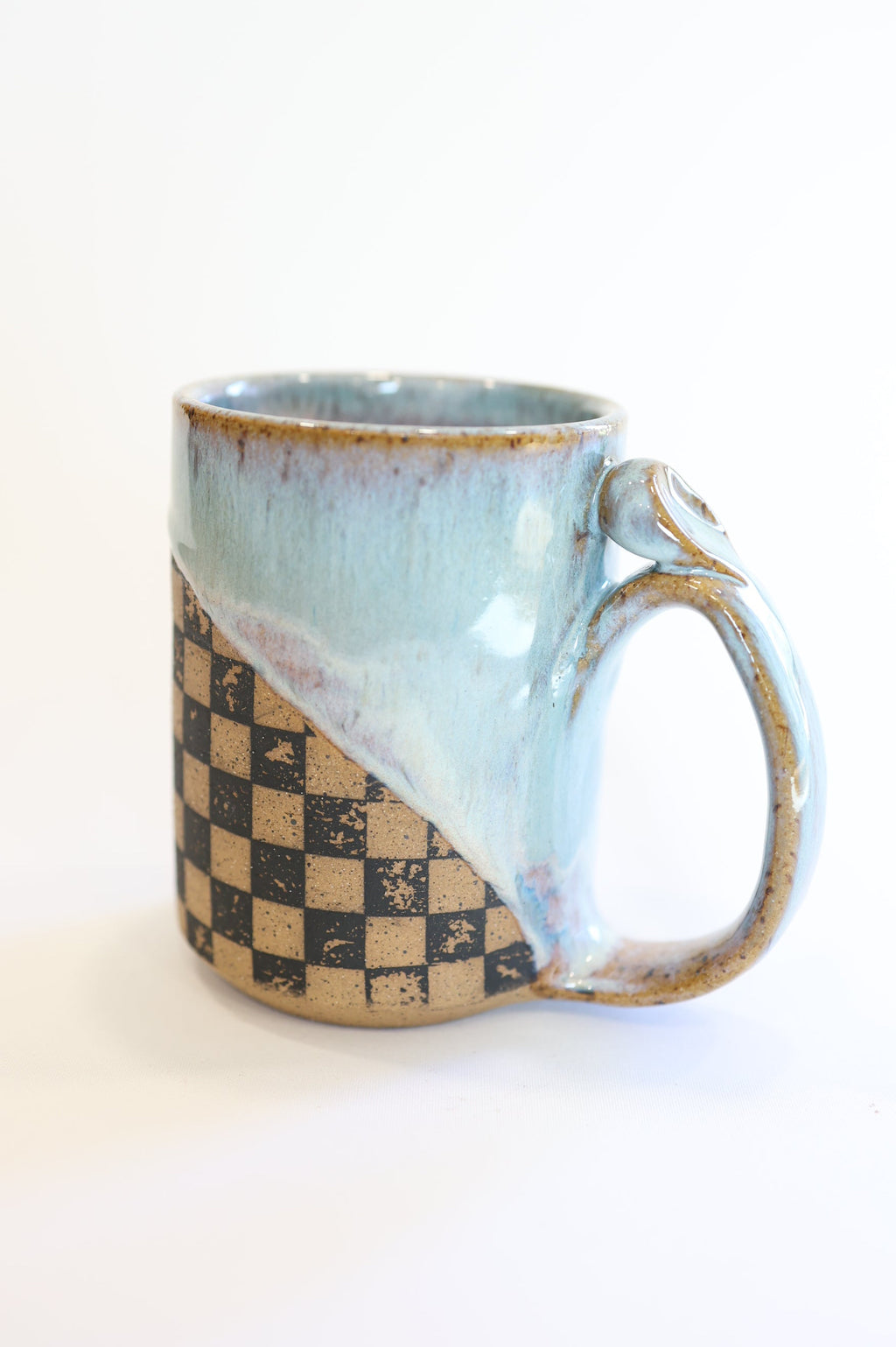 Blue Checkered Mug