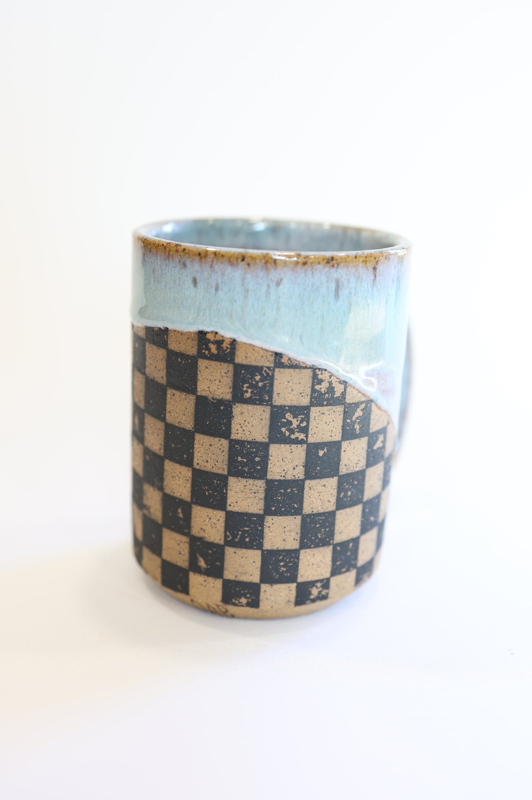 Blue Checkered Mug