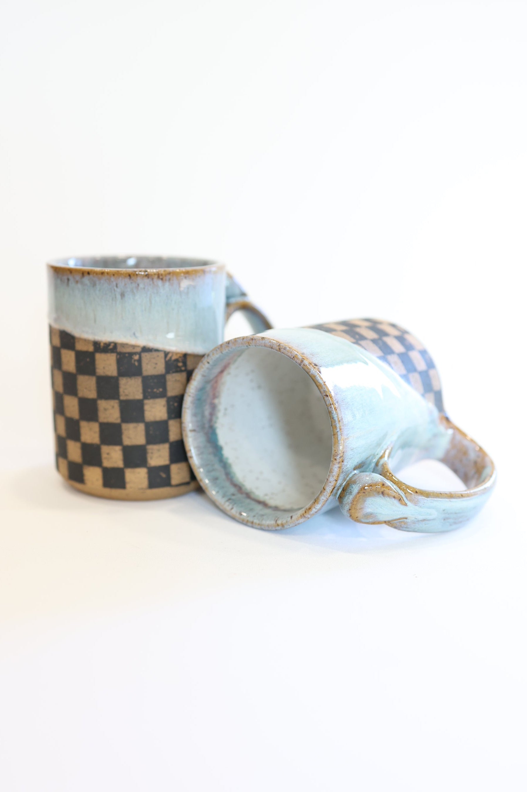 Blue Checkered Mug