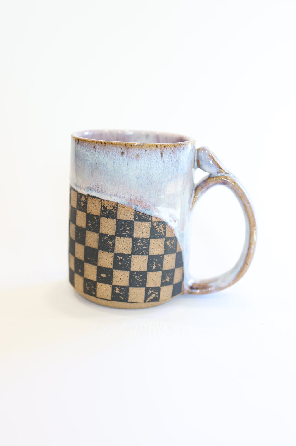 Pink/Lavender Checkered Mug