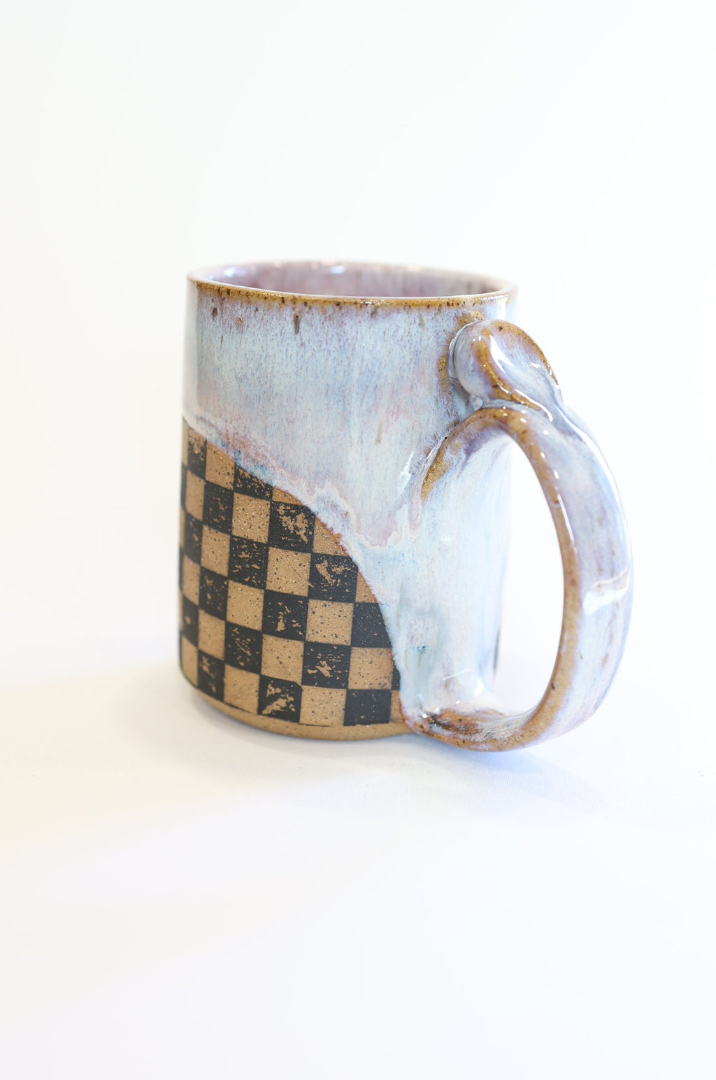 Pink/Lavender Checkered Mug