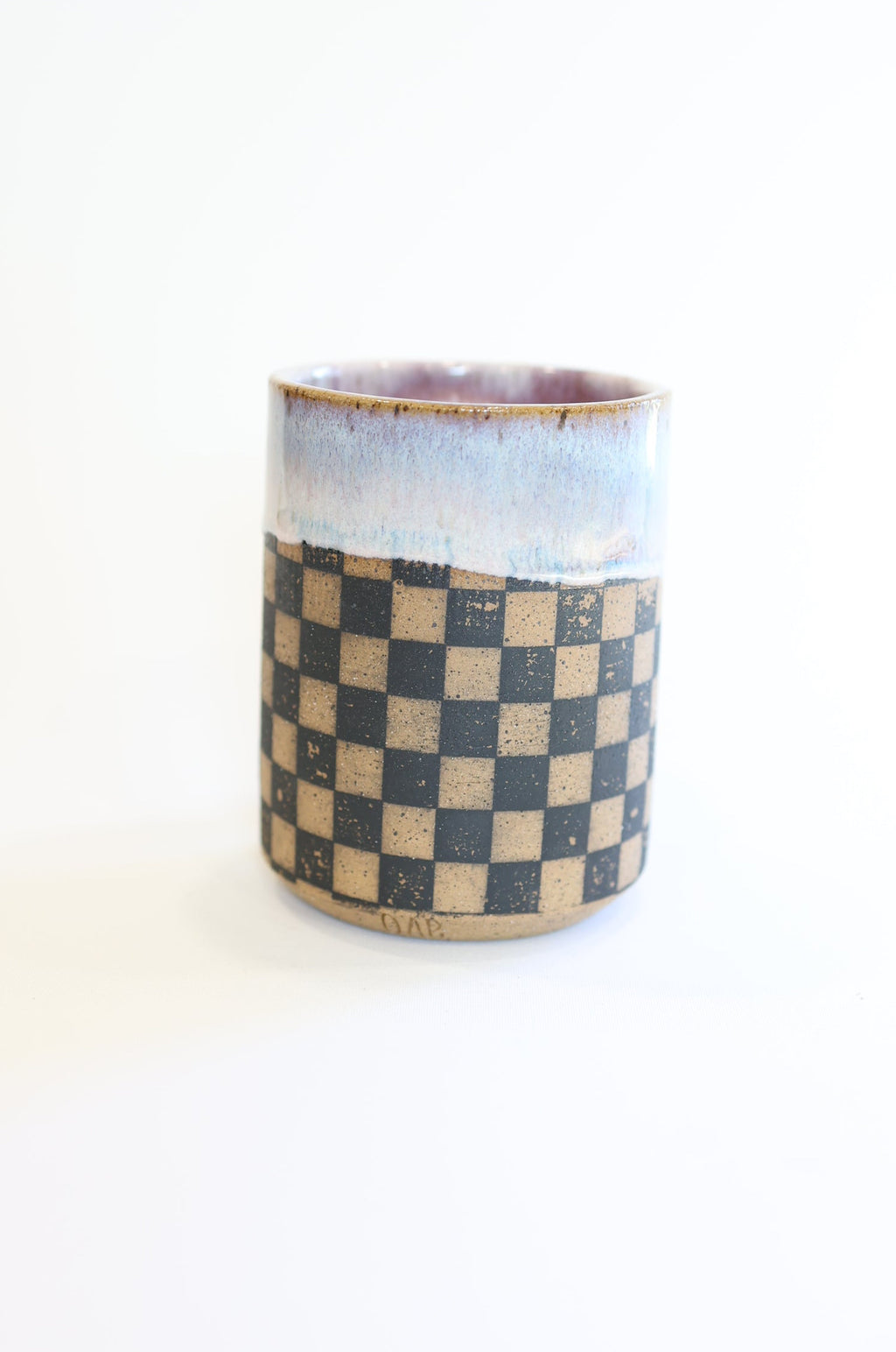 Pink/Lavender Checkered Mug