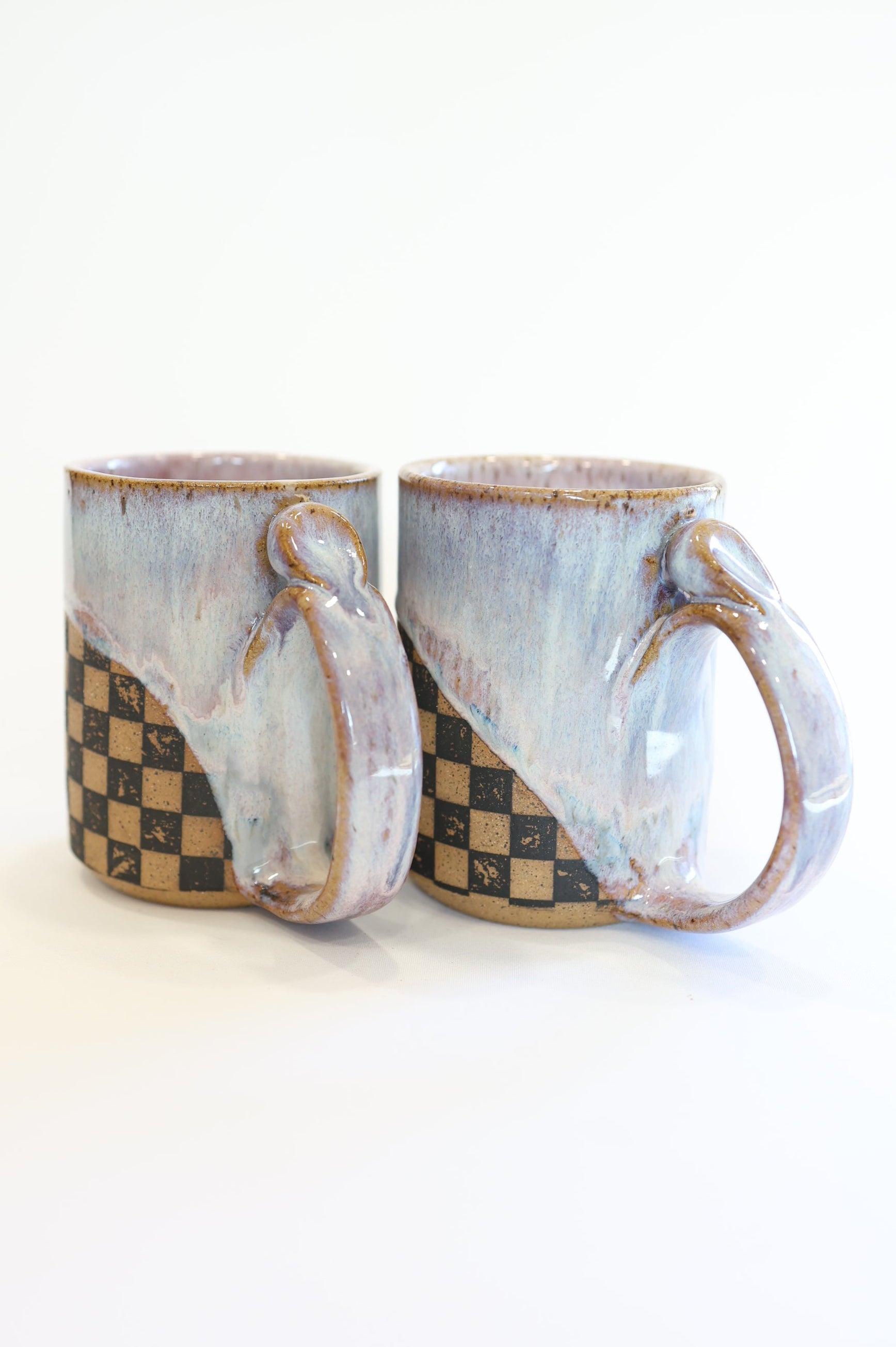 Pink/Lavender Checkered Mug