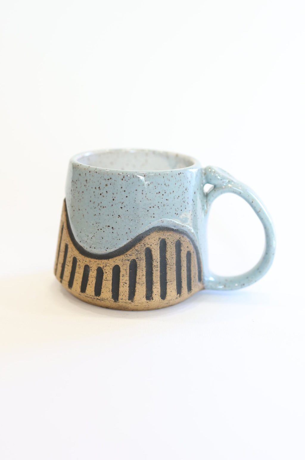 Blue Carved Mug