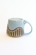 Blue Carved Mug