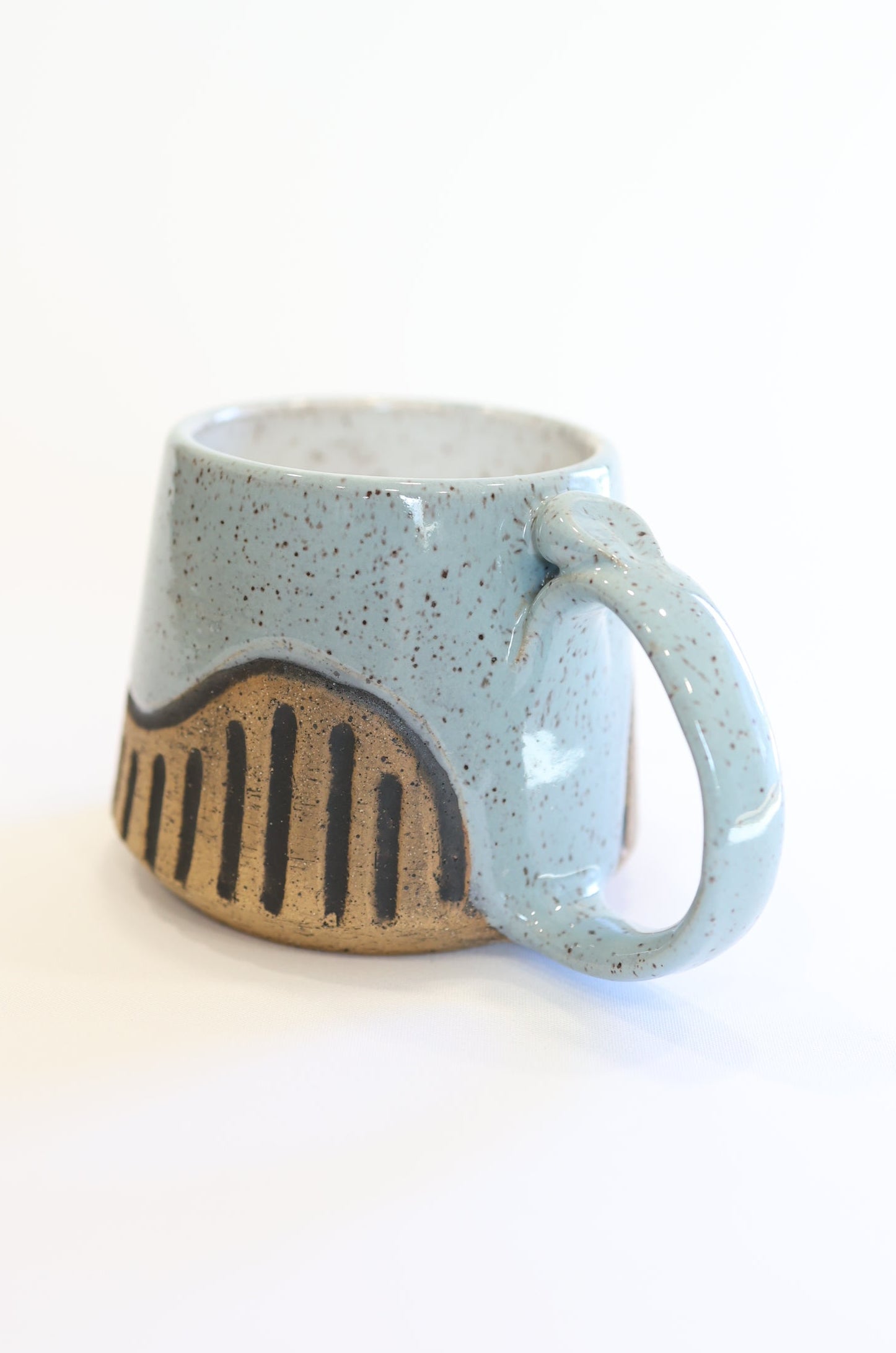 Blue Carved Mug