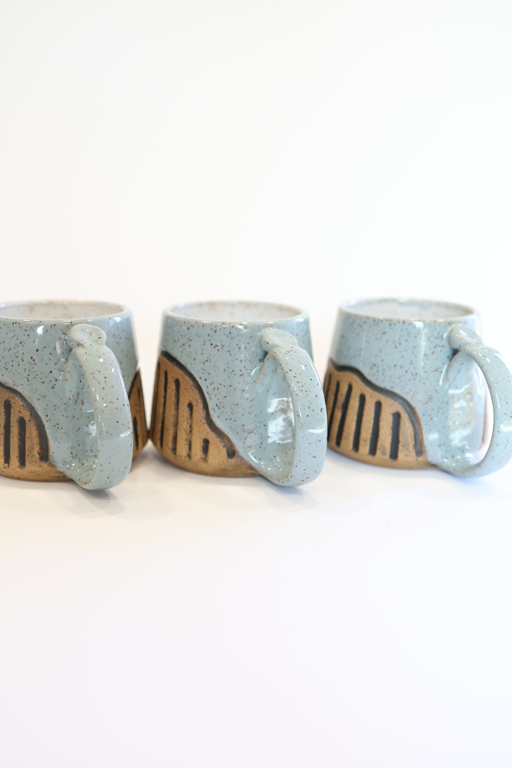 Blue Carved Mug