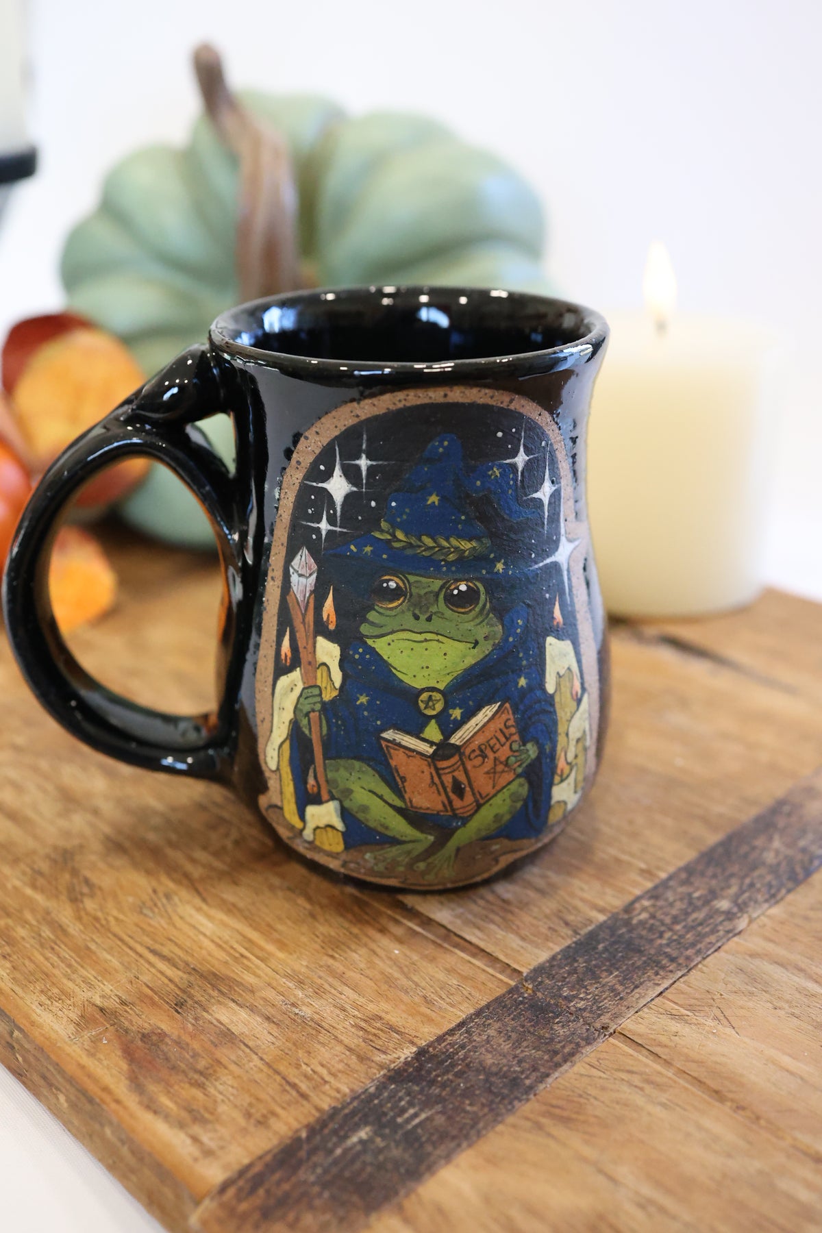 Wizard Frog with Spellbook
